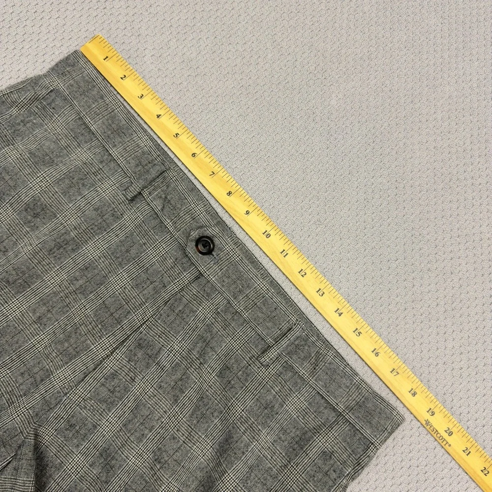 Banana Republic Pants Mens 36x32 Plaid Monochrome Slim Taper Cotton Blend Preppy